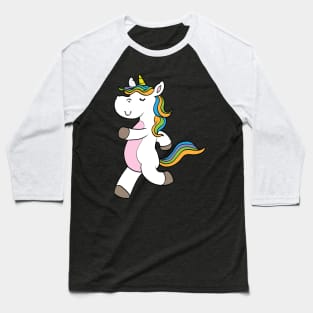 Cute unicorn at the jogging Baseball T-Shirt